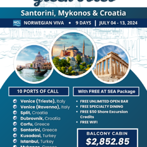 Greek Isles: Santorini, Mykonos, & Croatia